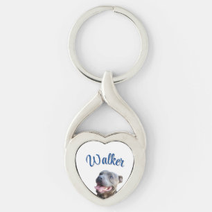 Chaveiro Nome de Walker com Staffy Bull Terrier,
