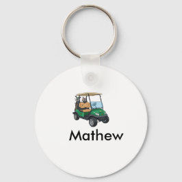 Chaveiro nome do carro de golfe verde presentes para menino