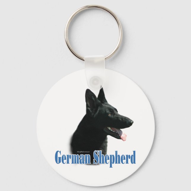 Chaveiro Nome do german shepherd (preto) (Frente)