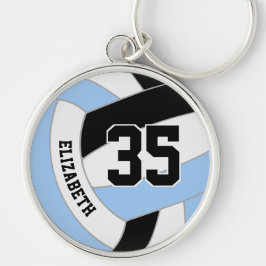 Chaveiro nome do jogador número jersey no voleibol preto az