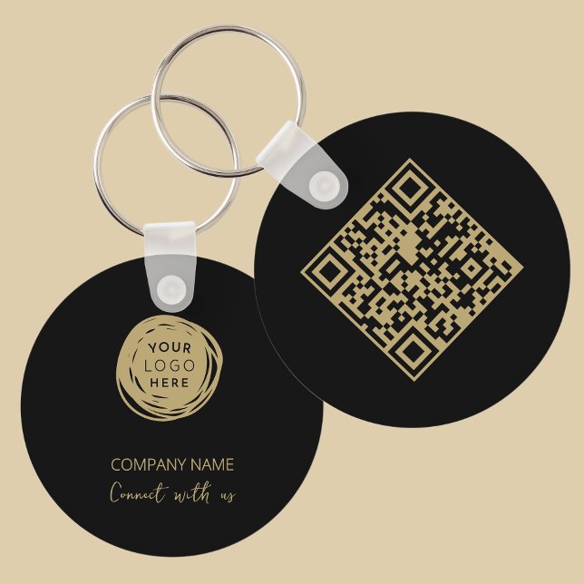 Chaveiro Nome do logotipo comercial em código QR (Criador carregado)