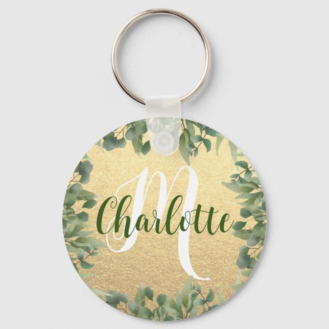 Chaveiro Nome do Monograma para presente de natal da sobrin (Frente)