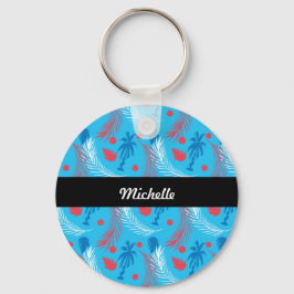 Chaveiro Nome do padrão de ilha temática tropical porto-riq
