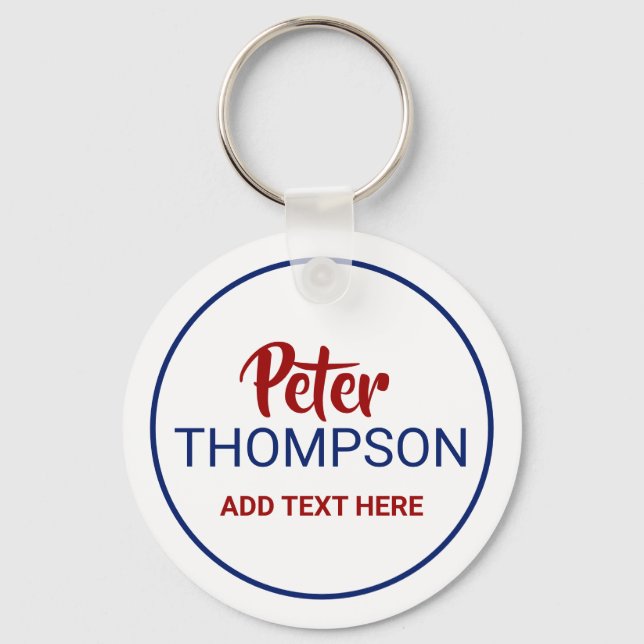 Chaveiro nome do proprietário das chaves (Frente)