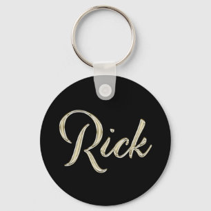 Chaveiro Nome do rick branco Botão Schlüsselanhänger
