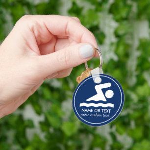 Chaveiro Nome do Swimmer da Equipe de Natação Personalizada