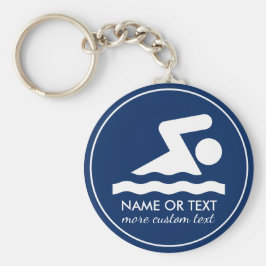 Chaveiro Nome do Swimmer da Equipe de Natação Personalizada