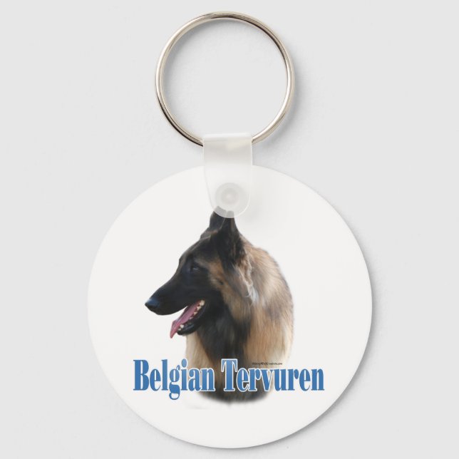 Chaveiro Nome do Tervuren belga (Frente)