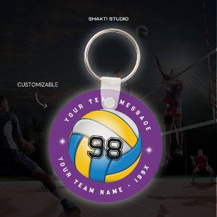 Chaveiro Nome do Time de Volei Roxa Presentes para Jogadore