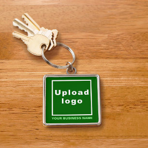 Chaveiro Nome e logotipo de empresa no Green Square Premium