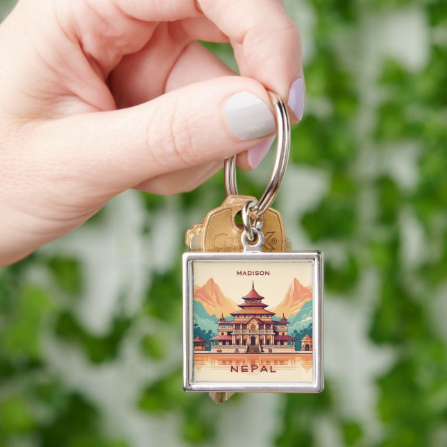 Chaveiro Nome e texto personalizados no Nepal (Mão)