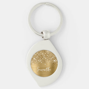 Chaveiro Nome Glam Ouro Brilhante