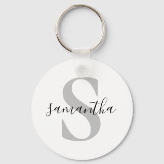 Chaveiro Nome inicial do Monograma Personalizado