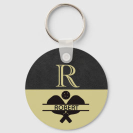 Chaveiro Nome inicial do Monograma Personalizado de Cara de