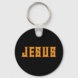 Chaveiro Nome Jesus Cristão Dourado Preto