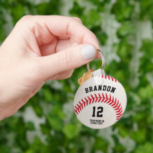 Chaveiro Nome Número Personalizado de Jogador de Beisebol
