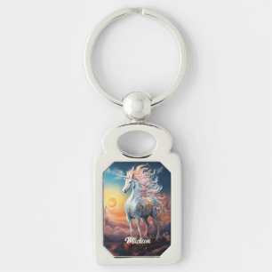 Chaveiro Nome Personalizado Belo Unicórnio