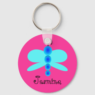 Chaveiro Nome Personalizado Borboleta Azul Bonito