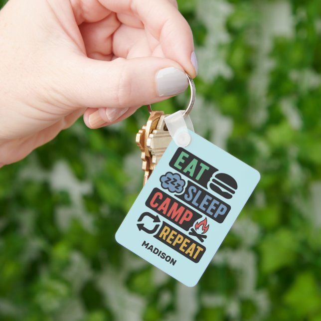 Chaveiro Nome Personalizado Camping (Mão)