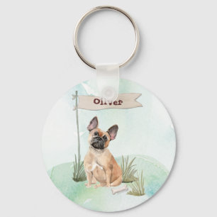 Chaveiro Nome Personalizado Cão-De-Pé-De-Lã Francês