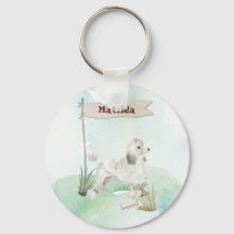 Nome Personalizado Cão Pet Pet White Poodle