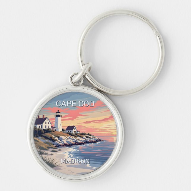 Chaveiro Nome personalizado Cape Cod Massachusetts (Frente)