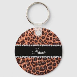 Chaveiro Nome personalizado colar cor de laranja com impres