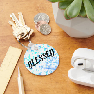 Chaveiro Nome Personalizado com BLESSED Inspirador