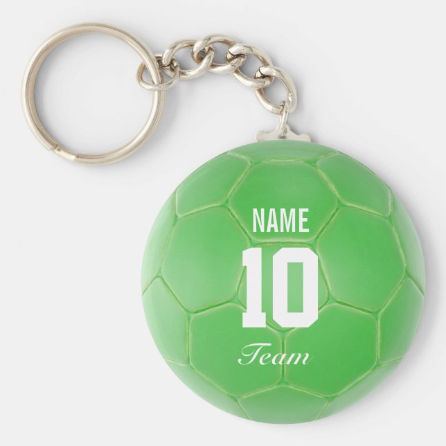 Chaveiro Nome Personalizado da Bola de Futebol da Equipe Ve (Frente)