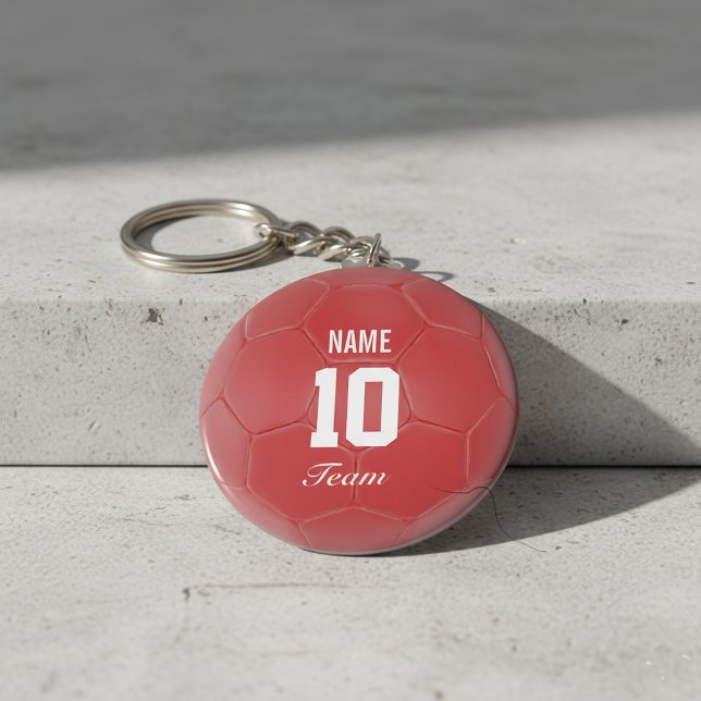 Chaveiro Nome Personalizado da Bola Red Team Soccer (Criador carregado)