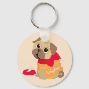 Chaveiro Nome personalizado de cachorro giro