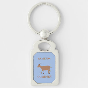 Chaveiro Nome personalizado de Capricorn Star Sign Goat