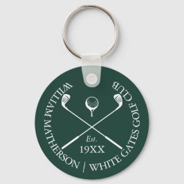Chaveiro Nome Personalizado de Clube de Golfe Clássico Esme
