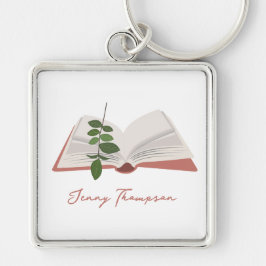 Chaveiro Nome Personalizado de Leitura de Livros Botânicos 