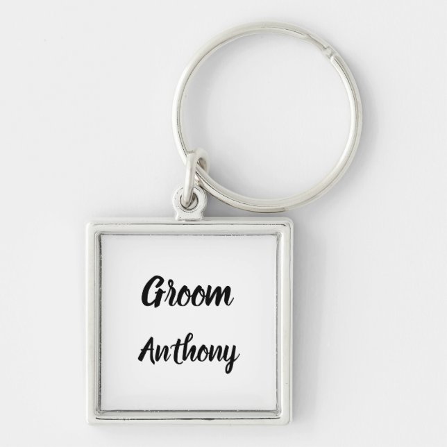 Chaveiro Nome Personalizado de Oferta do Groom Oferta Chave (Frente)