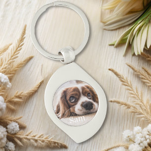 Chaveiro Nome personalizado do amor de cão-galinha com foto