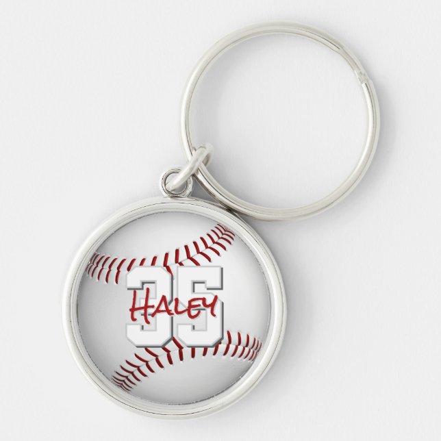 Chaveiro nome personalizado do atleta baseball/softball (Frente)