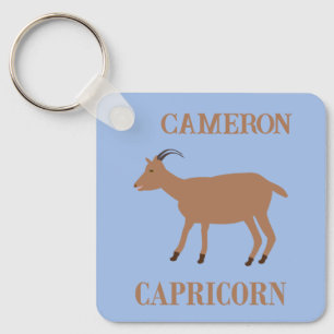 Chaveiro Nome personalizado do Capricorn Star Sign Goat
