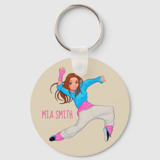 Chaveiro Nome personalizado do hip hop de dança bonita