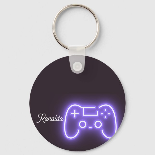 Chaveiro Nome personalizado do identificador NEON PS4 (Frente)