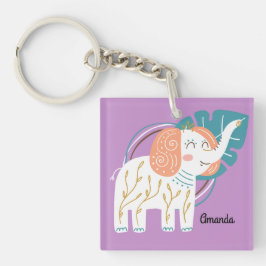 Chaveiro Nome Personalizado do Little Elephant Boho