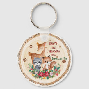 Chaveiro Nome Personalizado do Primeiro Natal do Bebê