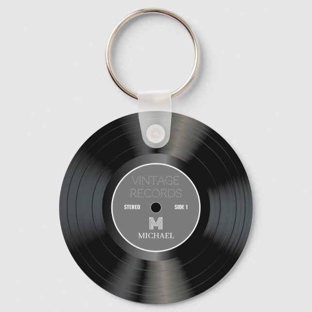 Chaveiro Nome Personalizado do Registro do Vintage 80s (Frente)