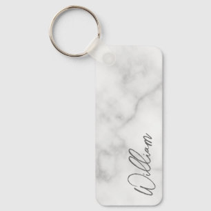Chaveiro Nome Personalizado do Script Moderno do Marble Bra