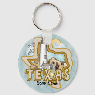 Chaveiro Nome personalizado do Texas Lighthouse