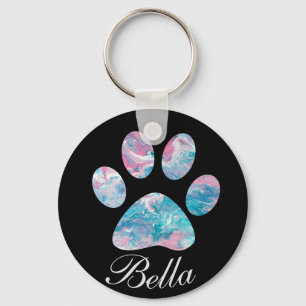Chaveiro Nome Personalizado, Dreamy Pawprint-