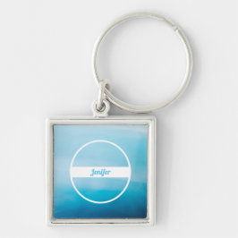 Chaveiro Nome Personalizado em Gradiente Azul
