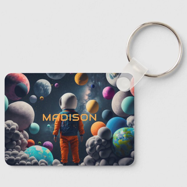 Chaveiro Nome Personalizado Fantasy Space Kid (Frente)
