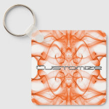 Nome Personalizado Fumaça Laranja Simétrica Branco