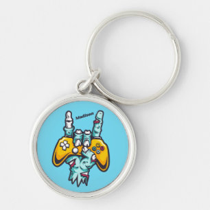 Chaveiro Nome personalizado Gamer Zombie